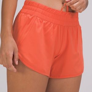 Orange Hotty Hot Low Rise Lululemon Shorts size 8